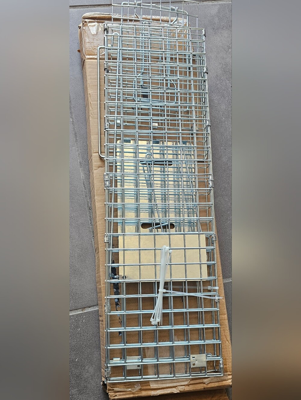 1-Pack Silver Live Animal Cage Trap Folding Humane Cat Trap For Mouse